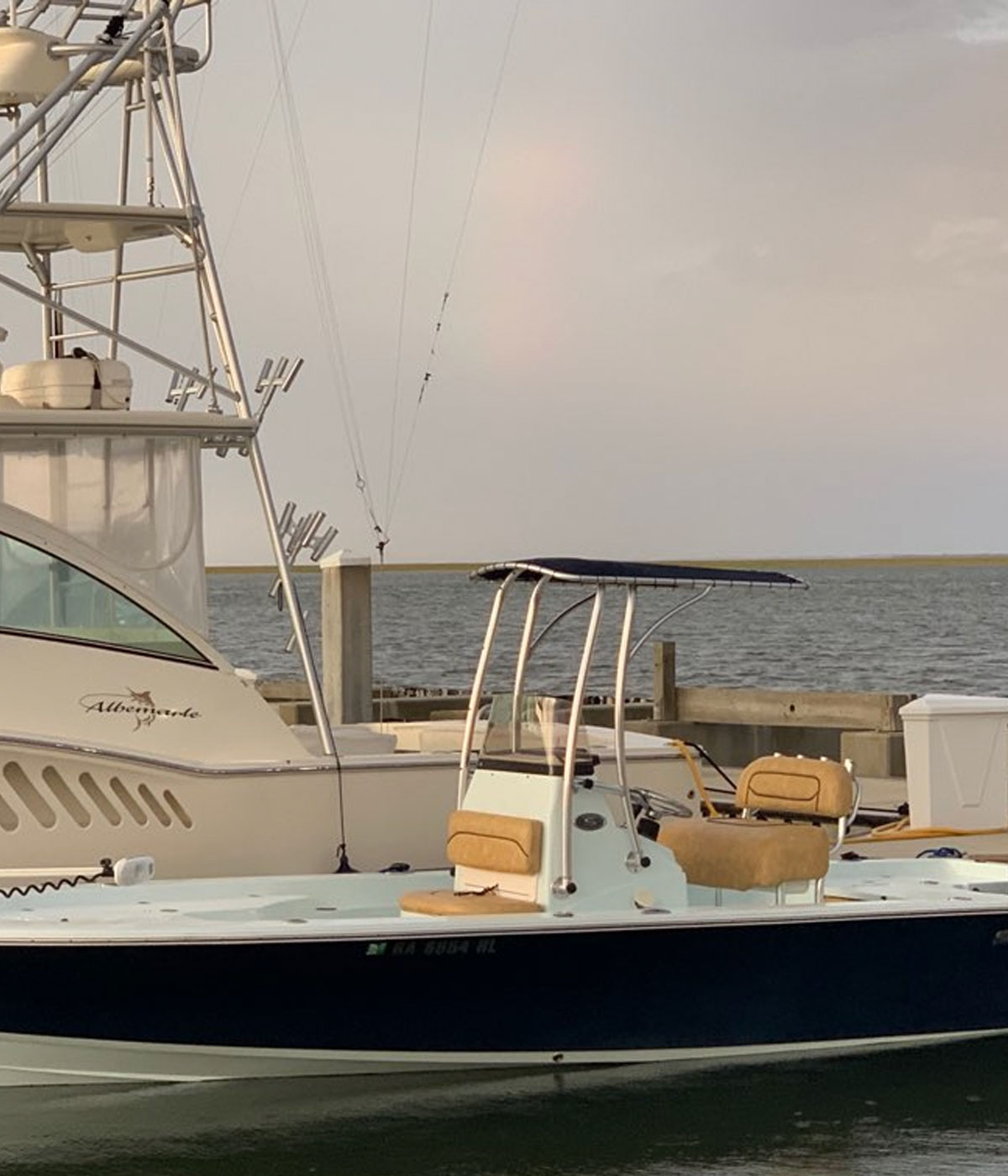 Customer boat ready to go back in the water